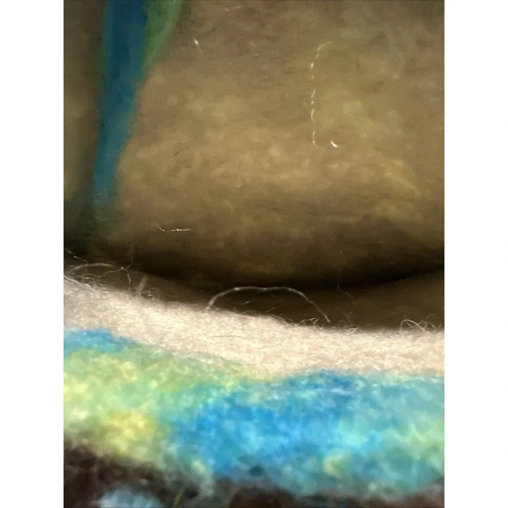 felted wool purse Bohemian Hippie Fairy Festival Green Design Fringe Crossbody - Picture 6 of 10